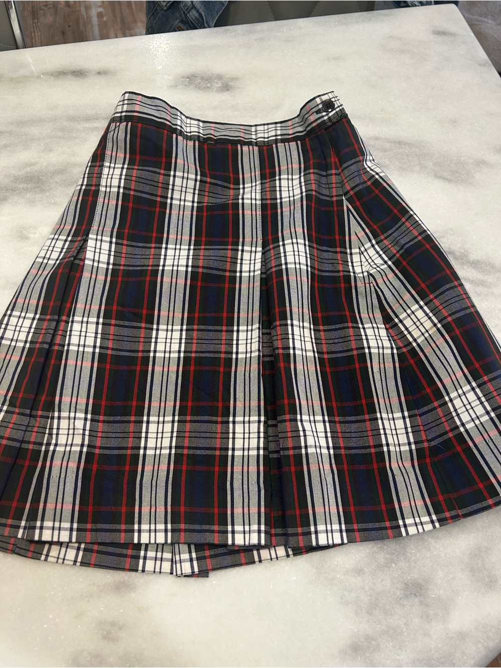School Apparel Pleated Skirt Kids 12 Red, Blue plaid  School Uniform